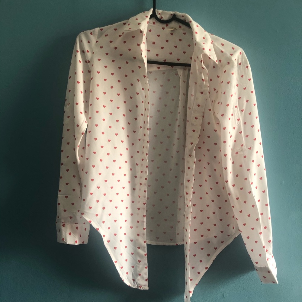 Japna Heart design long sleeve shirt